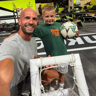 Daniel and Joshua at a Formula E event